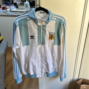 Adidas Originals Argentina soccer Track Suit style Jacket. World Cup Rare!!